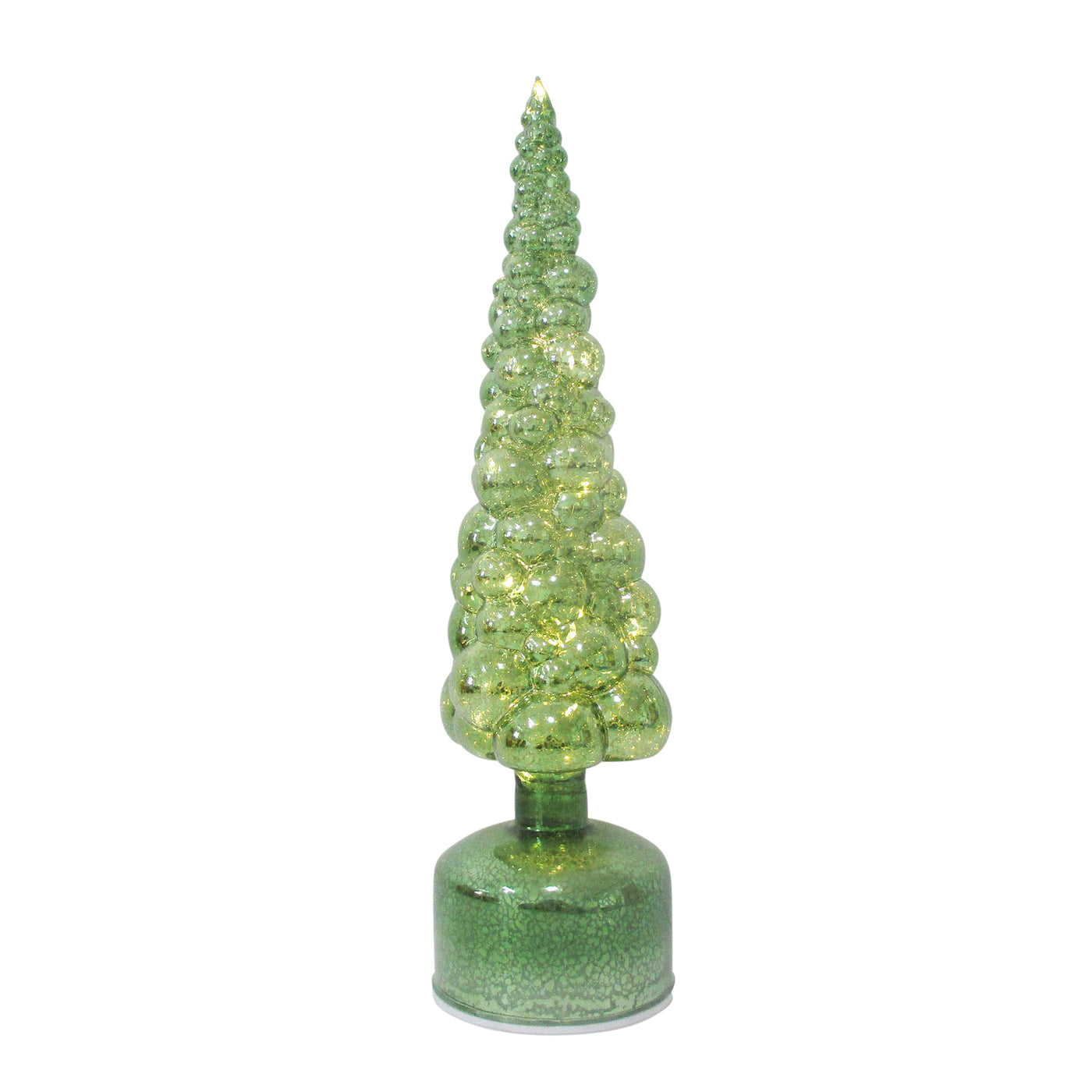 Bubble Tree Glass LED 9x34cm Clear Green