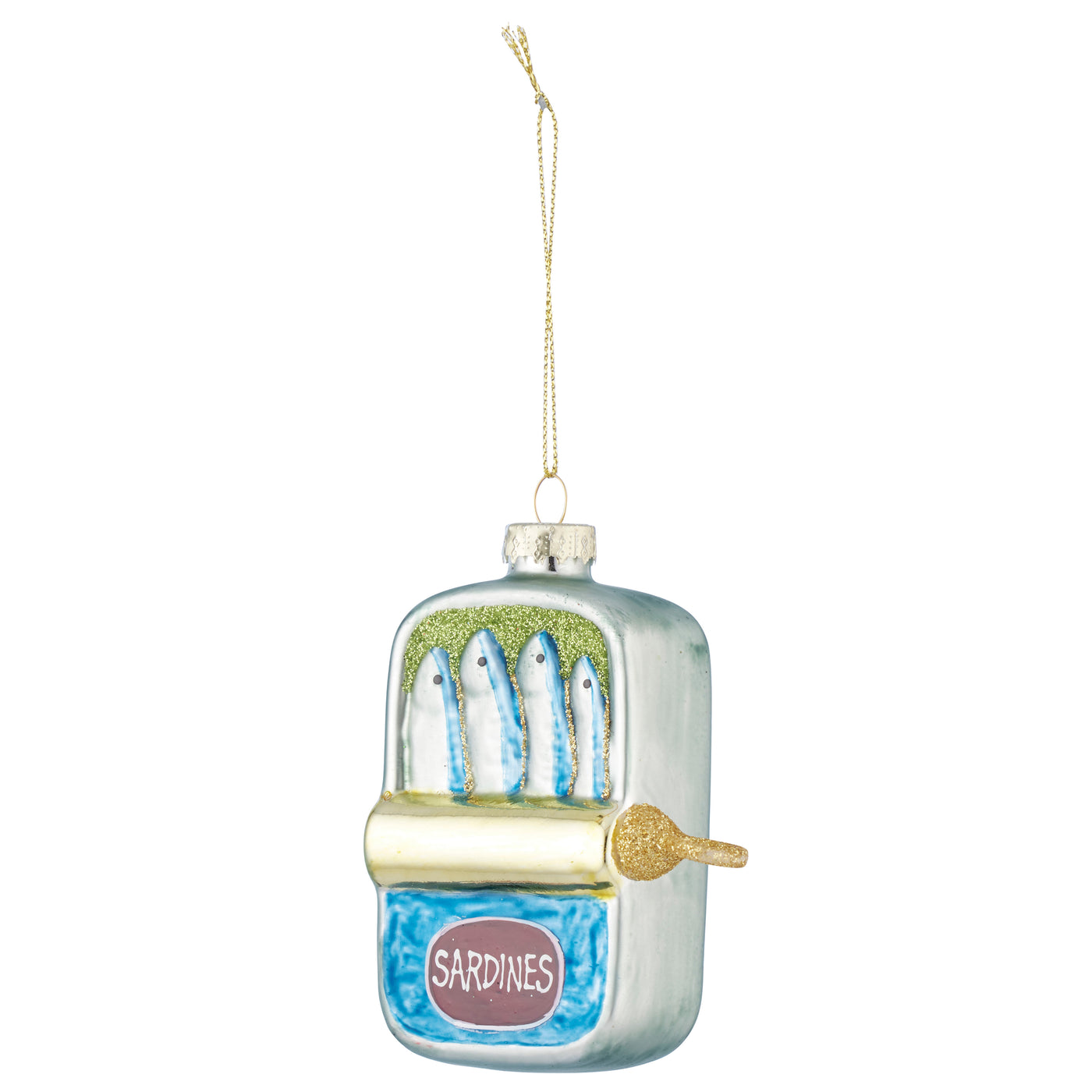Sardine Tin Ornament Glass