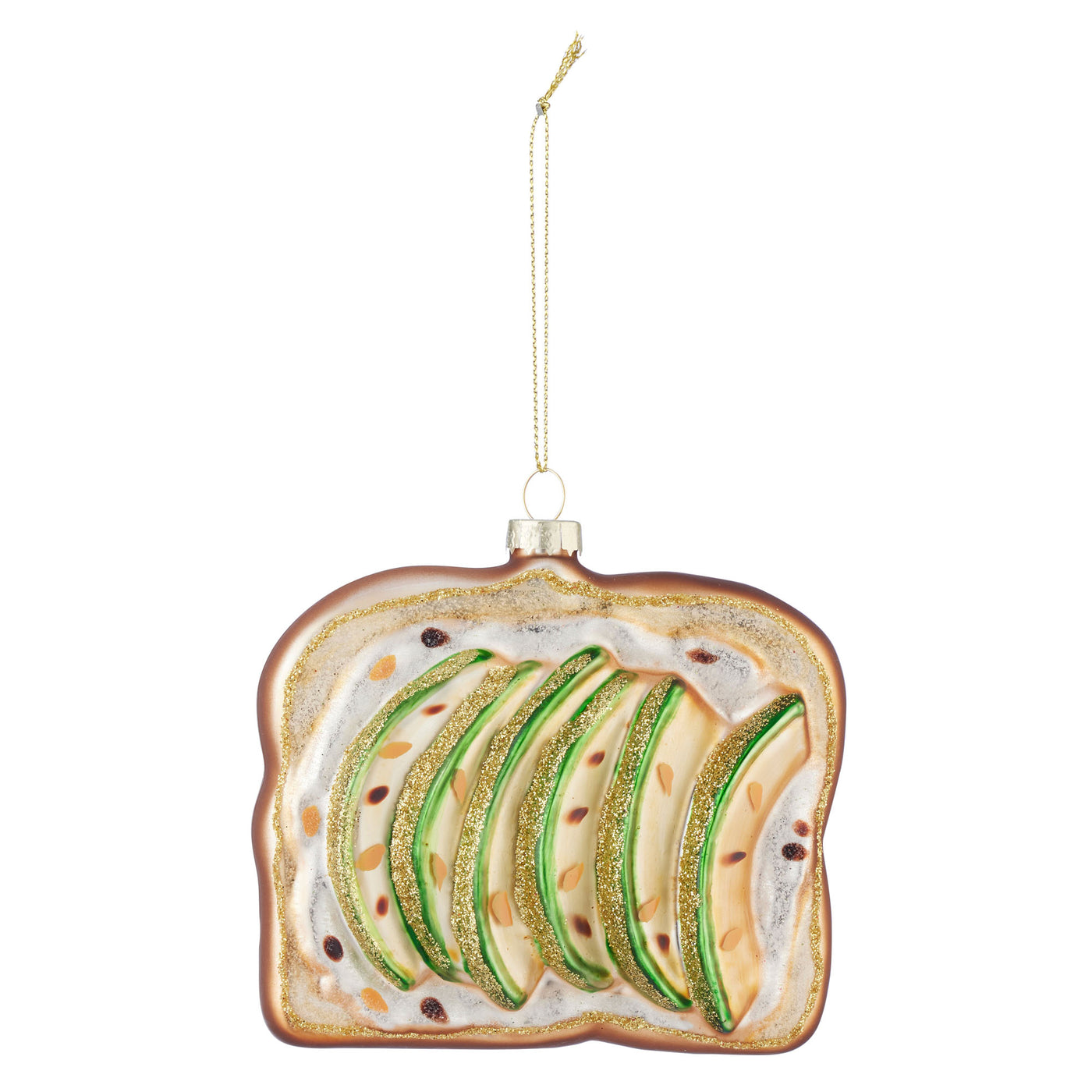 Avo Toast Ornament Glass 11x3x10cm Multi