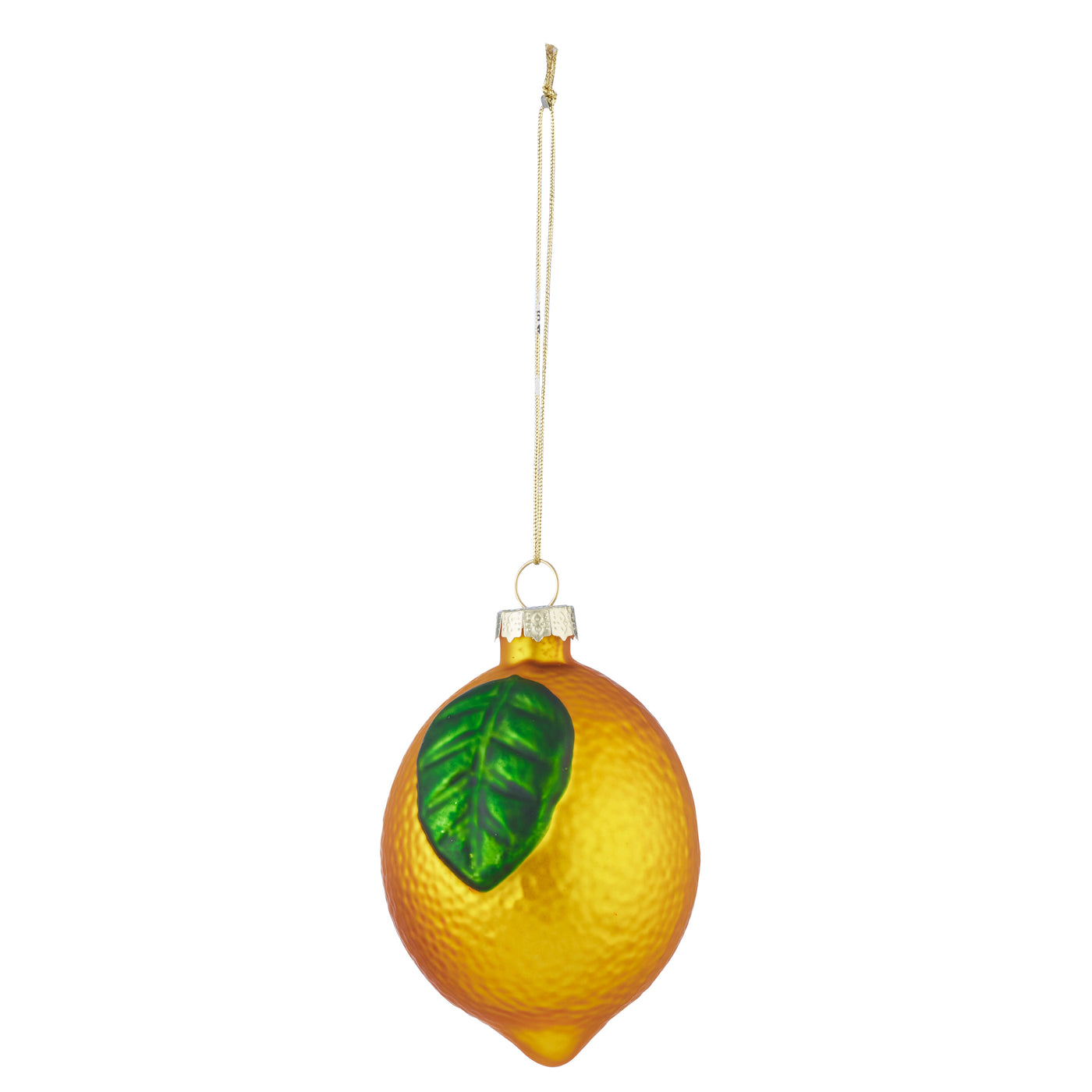 Lemon Bunch Ornament Glass 6x8cm Yellow