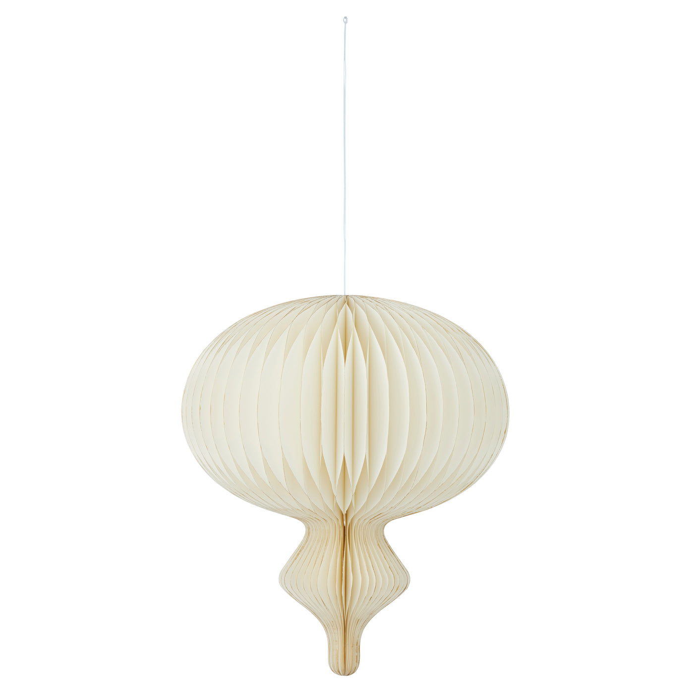 Hanging Finial Paper Decoration 33x38cm Wht