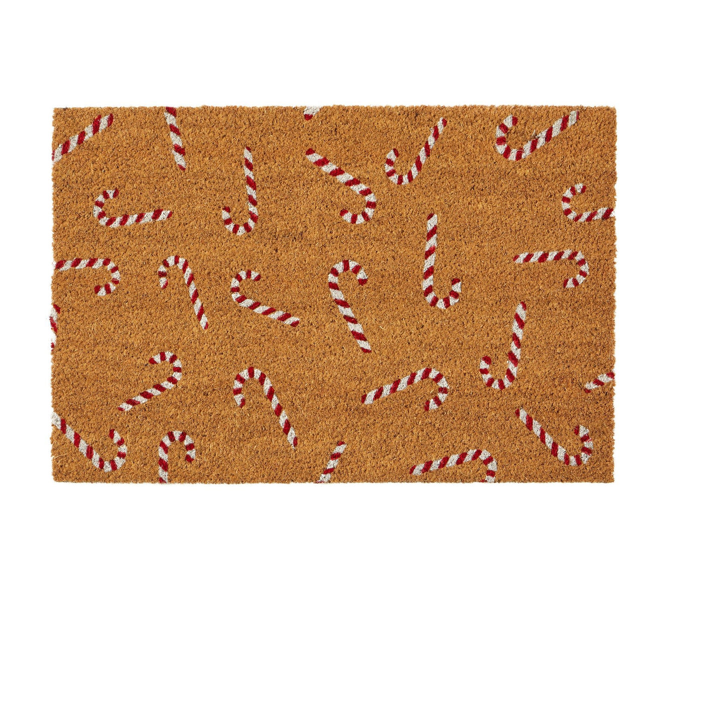 Candy Cane PVC Backed Coir Mat