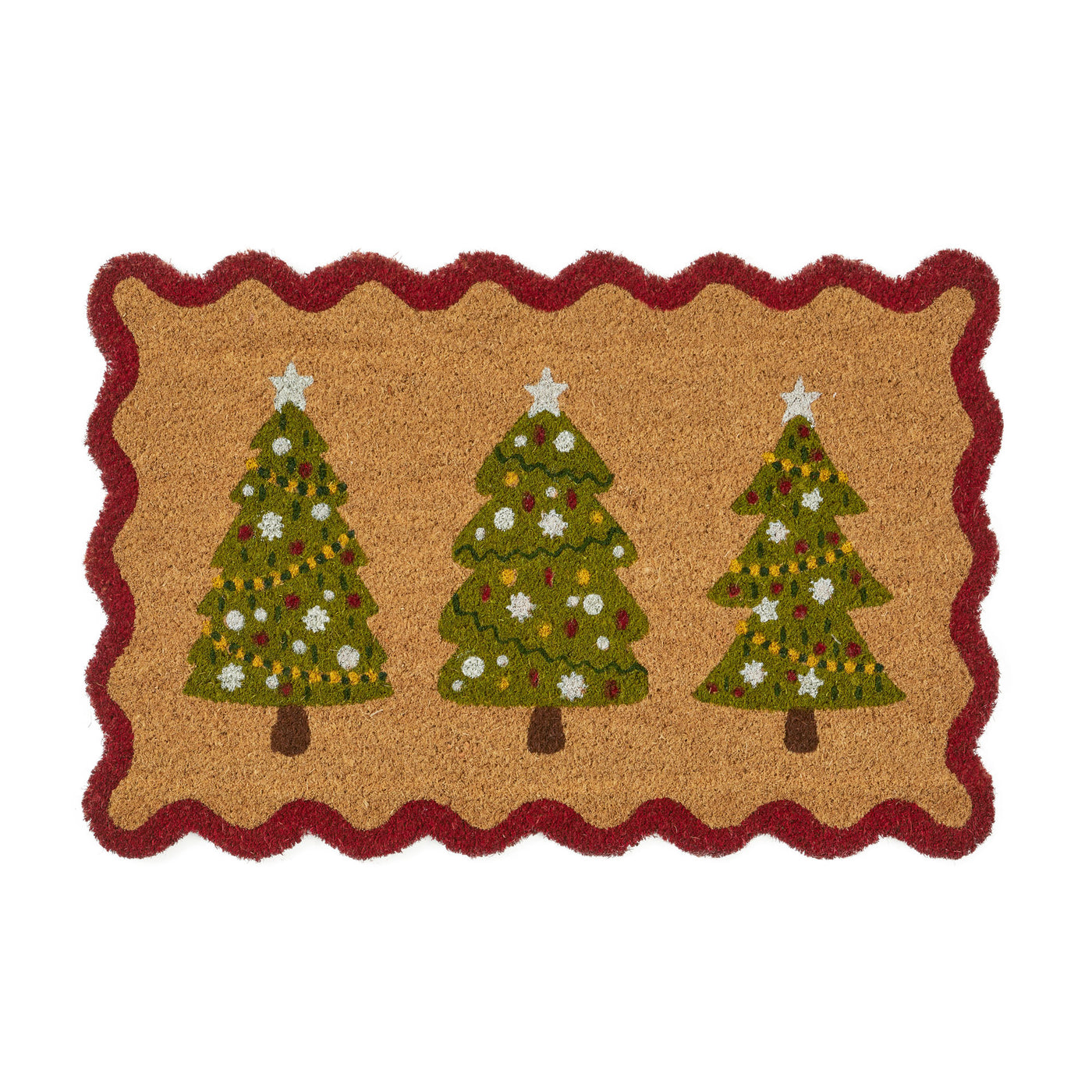 Xmas Tree PVC Backed Coir Mat