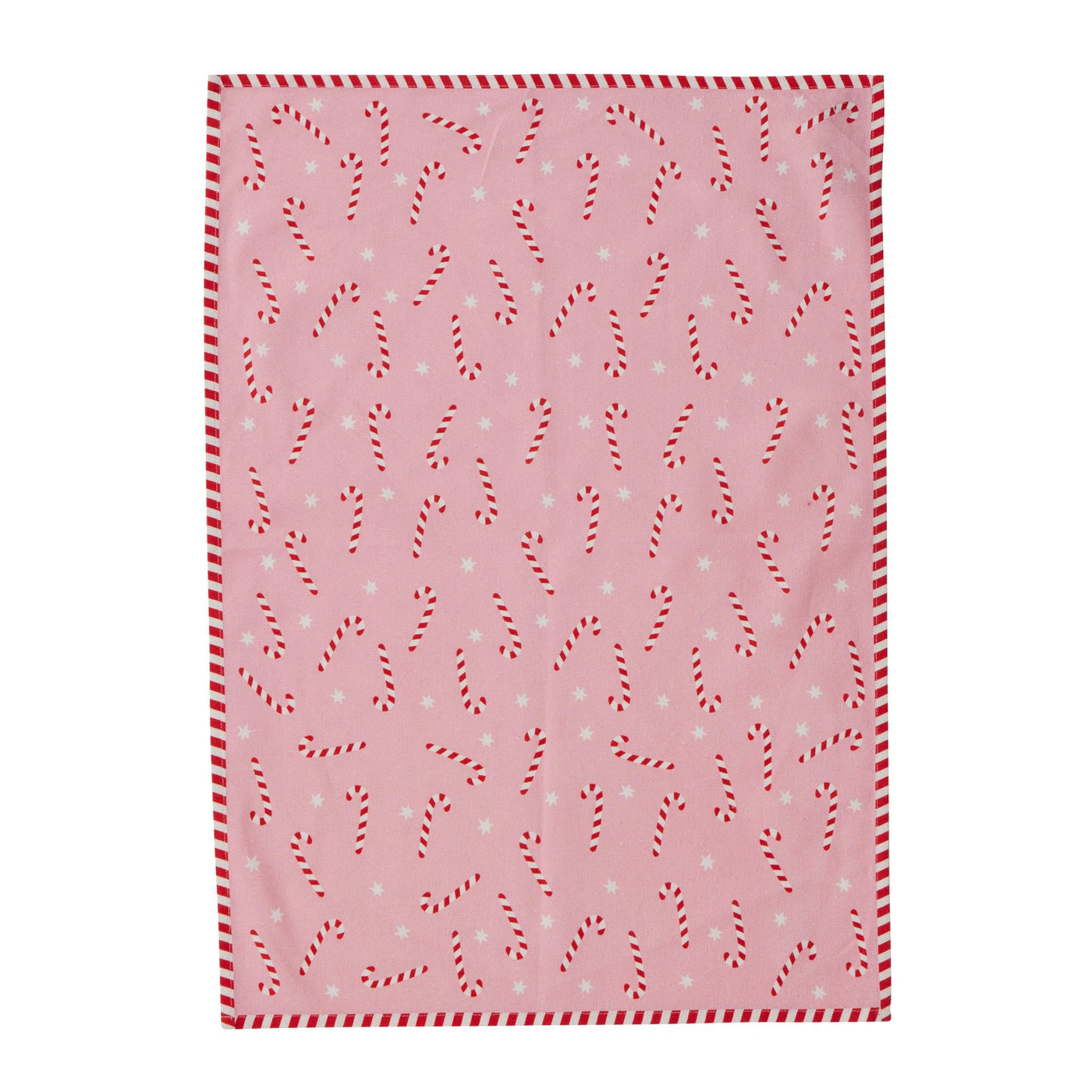 Candy Cane Cotton Tea Towel 50x70cm Red