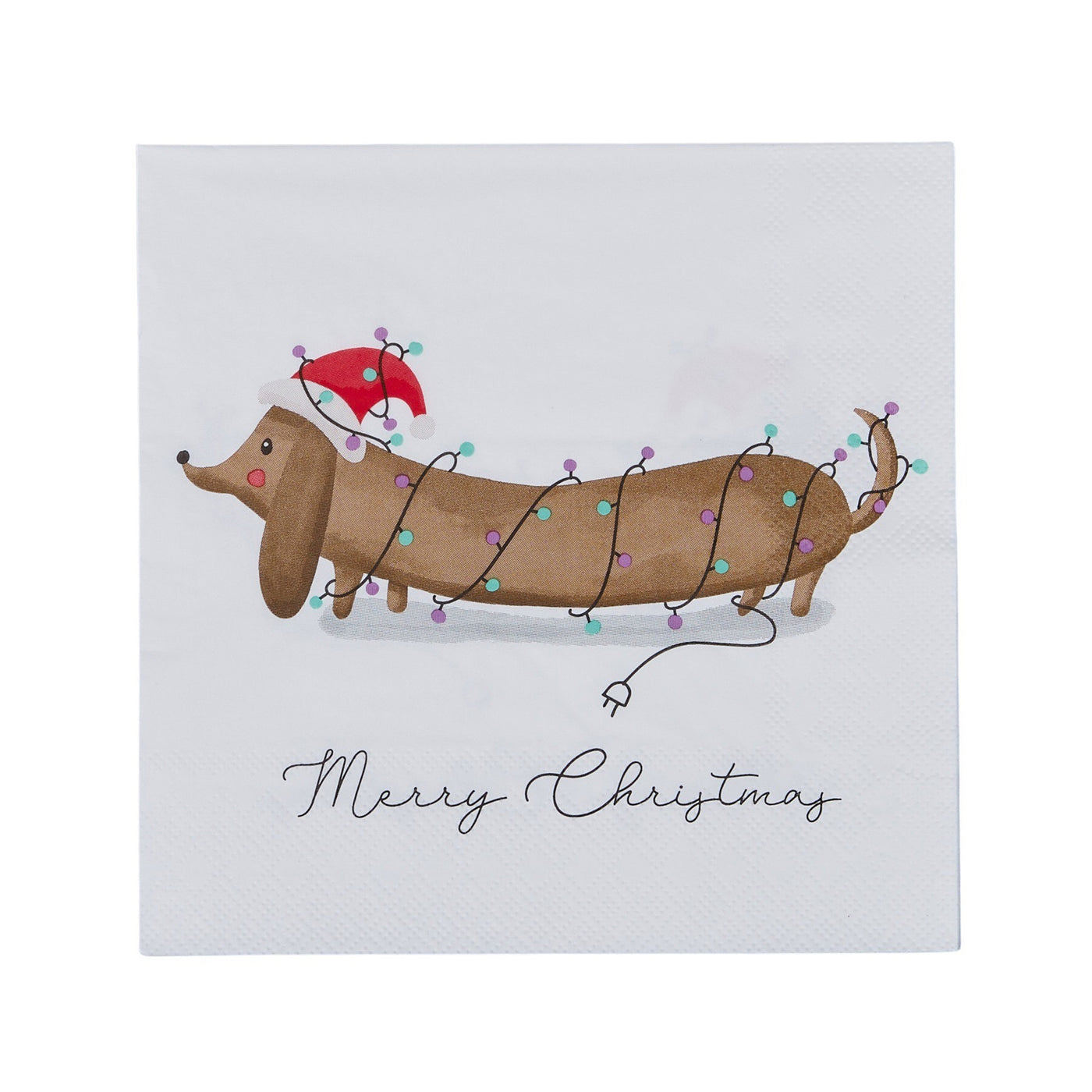 Santas Helper 20pk 3Ply 33cm Napkin Wht