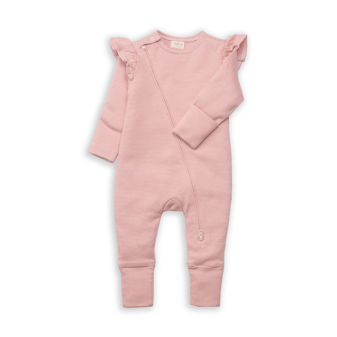 Tiny Twig Zipsuit Rose Stripes