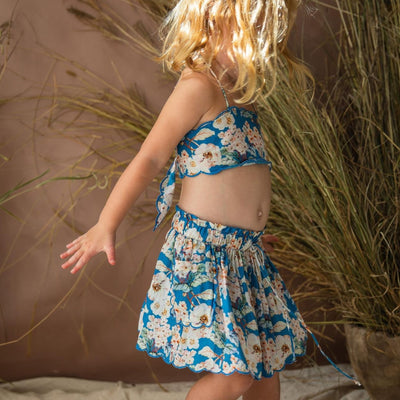 Bella and Lace Angel Skirt in Moroccan Blue