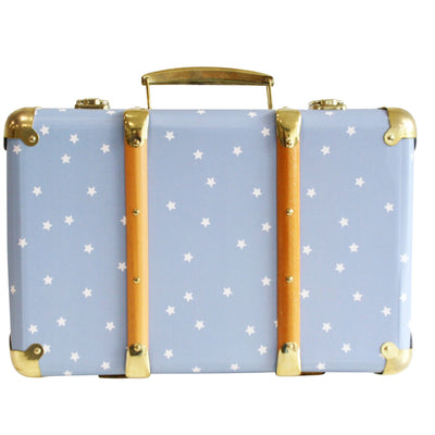 Alimrose Vintage Style Carry Case in Blue Stars