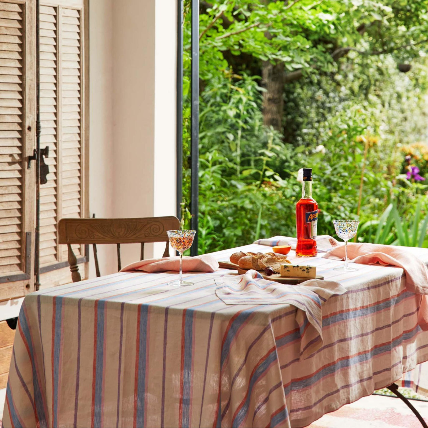 Kip and Co Linen Tablecloth Maldives Stripe