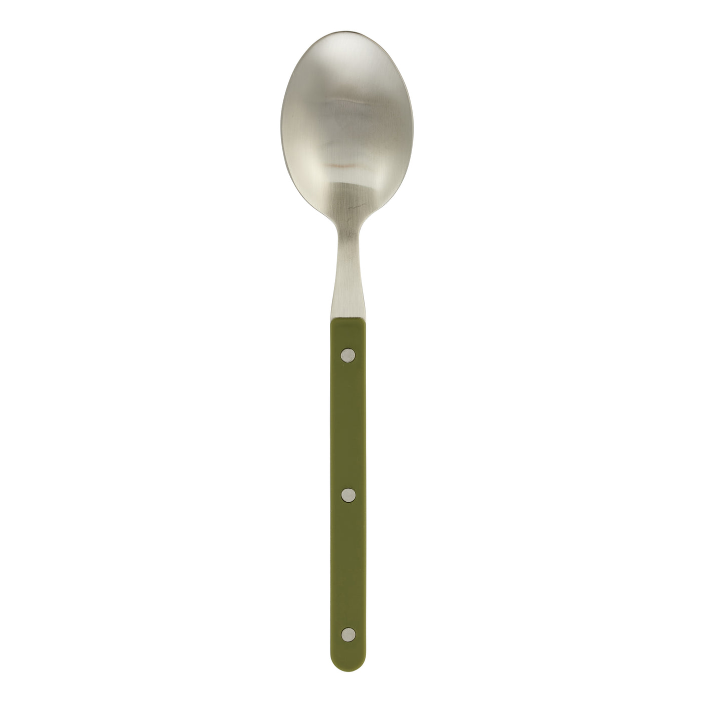 Remy Stainless Steel Dessert Spoon Olive