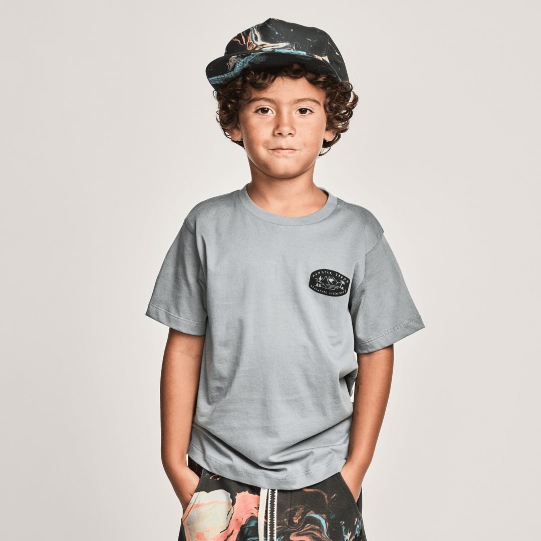 Munster Kids Palm Life Tee Mid Blue The Corner Booth