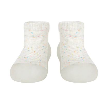 Toshi Organic Hybrid Rubber Sole Socks Dreamtime Snowflake