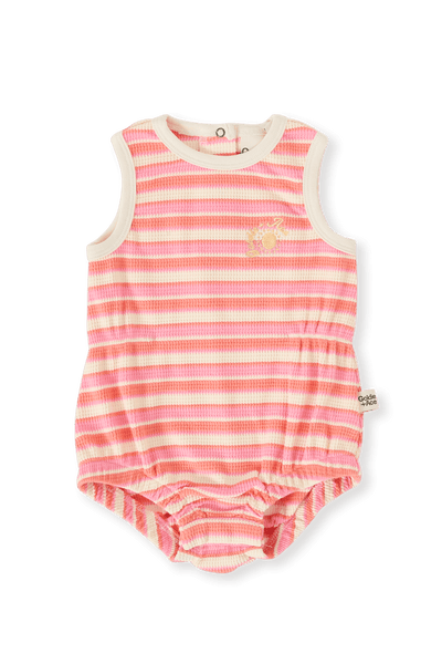 Goldie and Ace Watermelon Stripe Bubble Romper