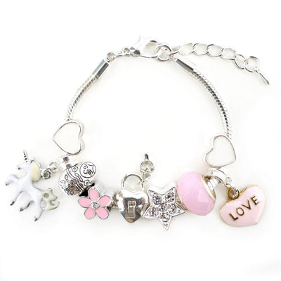 Lauren Hinkley Pink Unicorn Charm Bracelet
