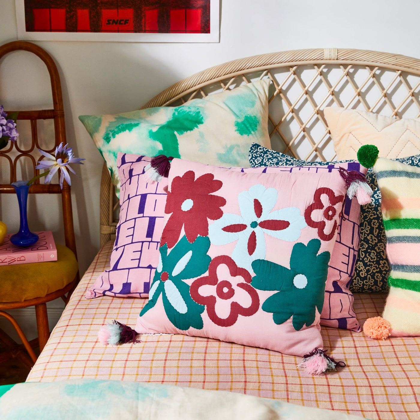 Sage and Clare Beatrice Quilted Cushion