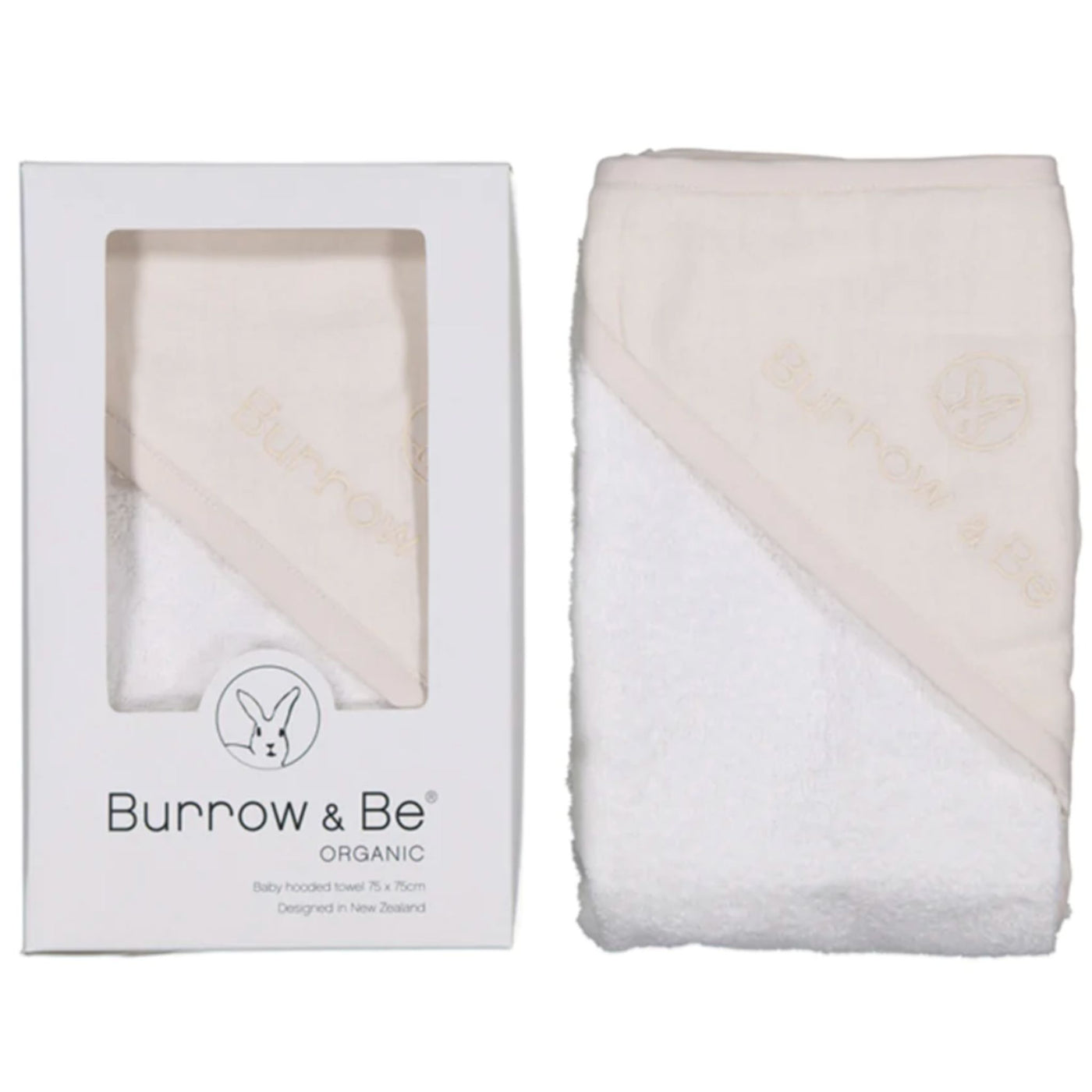 Burrow and Be Hooded Towel Almond