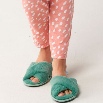 Kip and Co Slippers Jade Green - The Corner Booth