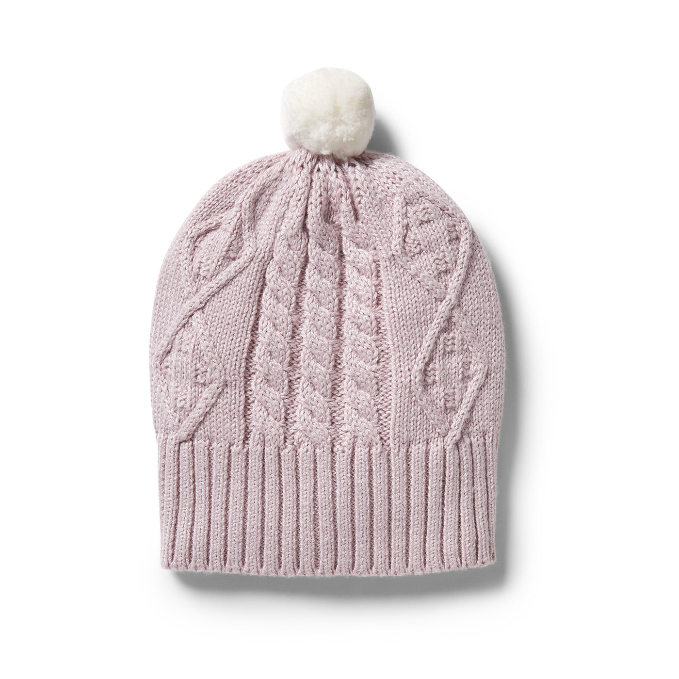 Wilson & Frenchy Cable Knit Hat in Lilac