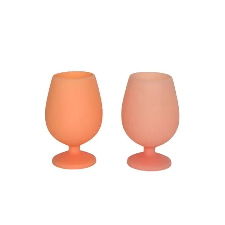 Porter Green Stemm Glass Peach /Petal