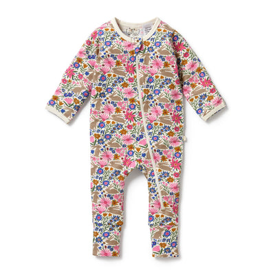 Wilson and Frenchy Bunny Hop Organic Zipsuit