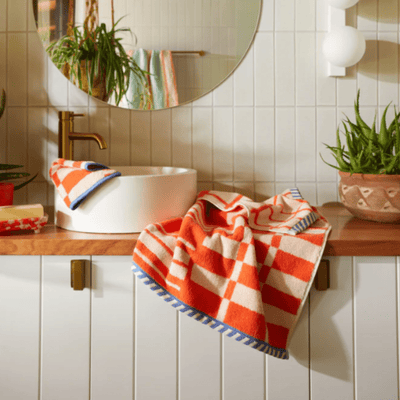 Sage and Clare Fresno Hand Towel in Paprika