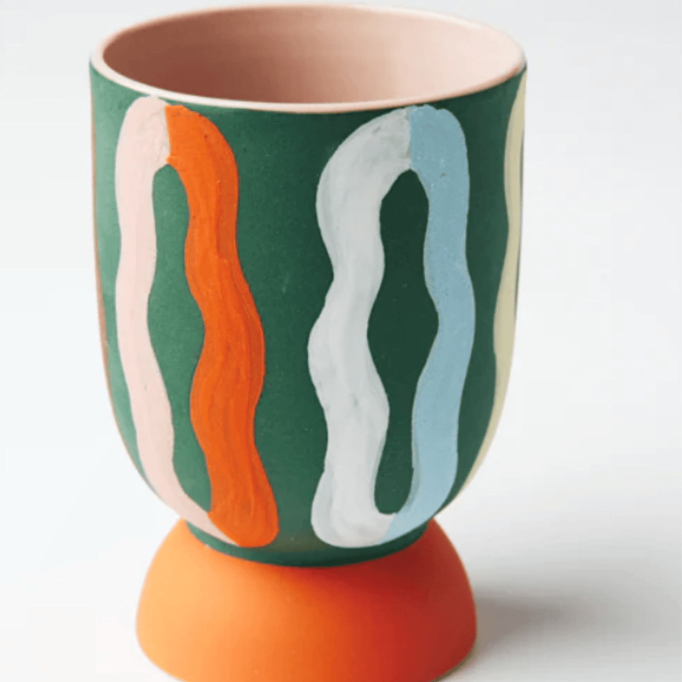 Jones and Co Loopy Tall Planter Green Multi